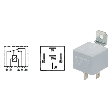 Vekselrele 24v/20a m/87a s-Tec