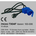 PROX 230V 16A SCHUKO - CEE OG SCHUKO HUNN M/KABEL 1,5M