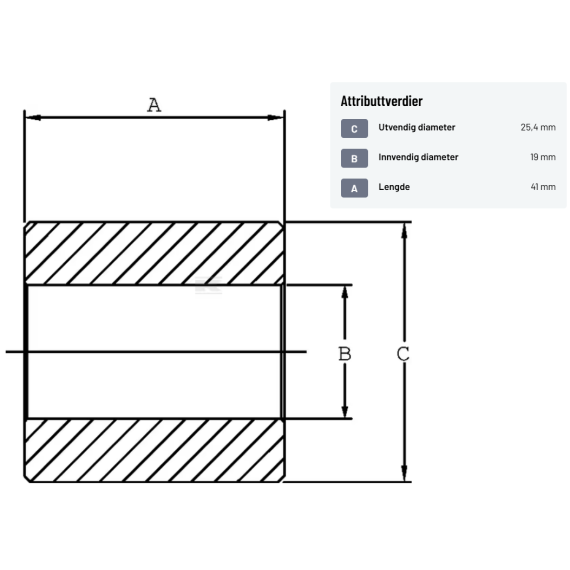 Adapterforing kat 2/1, 25,7/19,4 mm Kramp