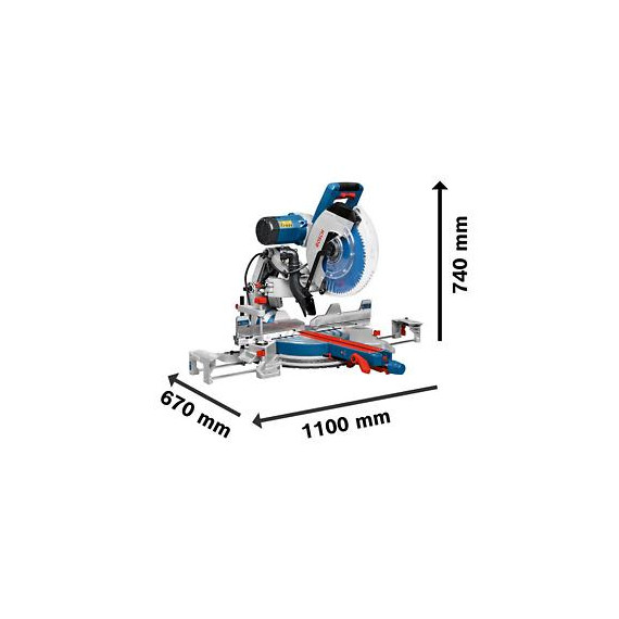 BOSCH KAPP-/GJÆRINGSSAG GCM 12 GDL 230V MED ROBOTARM