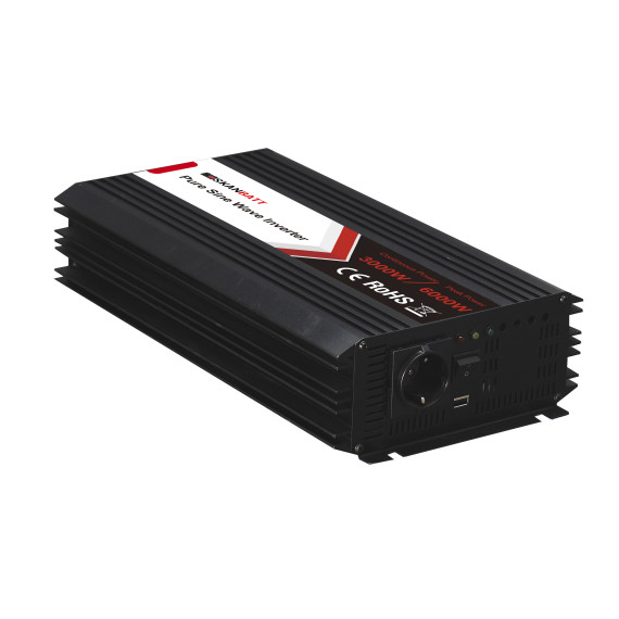 POWER Inverter 24V 3000W Ren Sinus m/Fjernkontroll