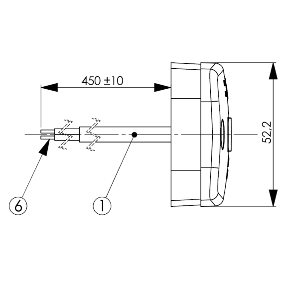 Markeringslys 3 x LED med reflex rød 12/24V, Horpol SJ