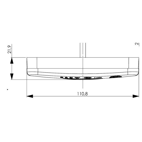 Markeringslys 3 x LED med reflex rød 12/24V, Horpol SJ