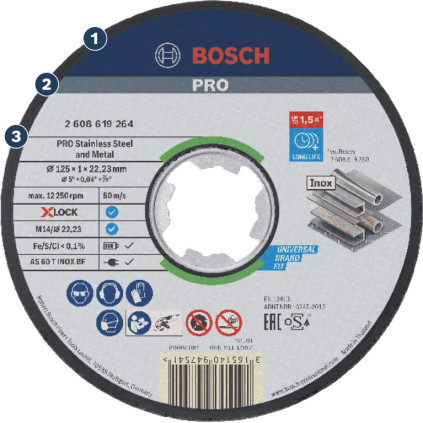 KAPPESKIVE BOSCH X-LOCK EFMI 125X22,2X1,0MM