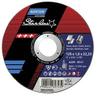 KAPPESKIVE 125X1.0X22 NORTON STARLINE