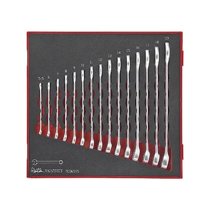 TENG TOOLS KOMBINASJONSNØKKELSETT 5.5-19MM TED6515 EVA 15DEL