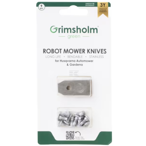 Kniver robotklipper til Husqvarna, Automower, 9stk,  Grimsholm