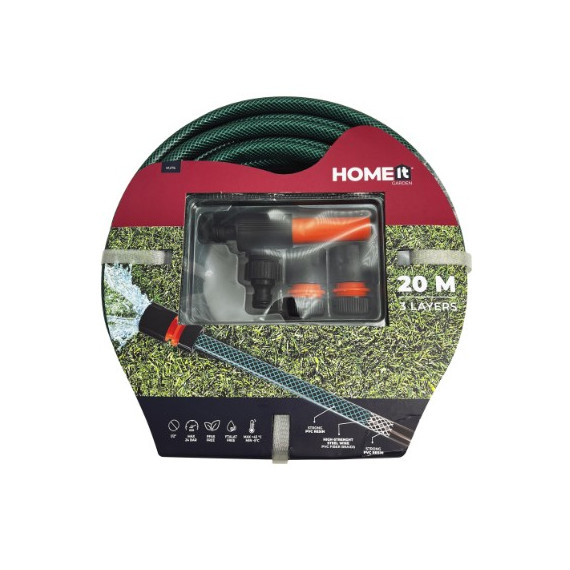HOME It vannslange med 4 deler 1/2" 20 meter