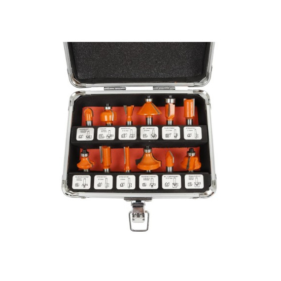 Boxer fresejernsett for treverk 8mm 12 deler