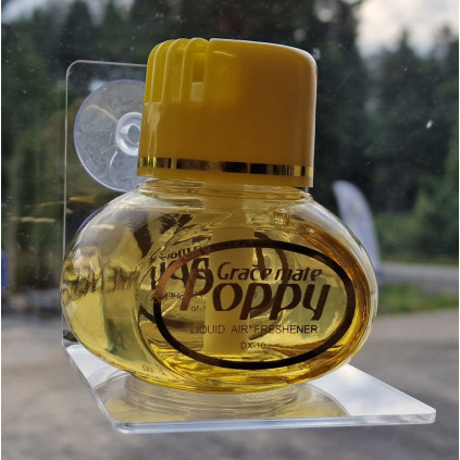 Poppy bord 85x85mm klart glass, m/4 sugekopper