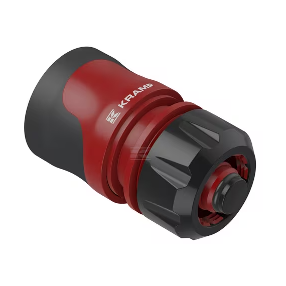 Hurtigkobling til vannslange med stopp, 1/2-5/8'' KRAMP