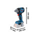 BOSCH MUTTERTREKKER GDS 18V-330 HC M/BT MODUL  SOLO L-BOXX