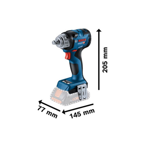 BOSCH MUTTERTREKKER GDS 18V-330 HC M/BT MODUL  SOLO L-BOXX