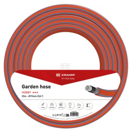 VANNSLANGE 3/4" 25M, HOBBY KRAMP