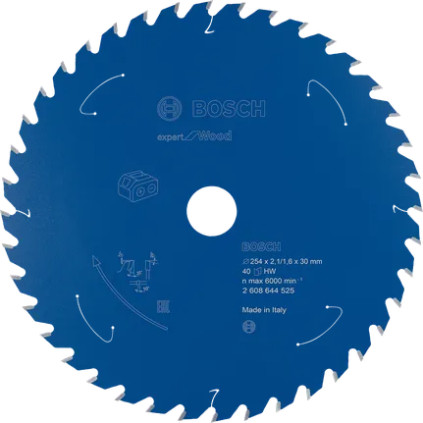 BOSCH SIRKELSAGBLAD EXPERT WOOD ACCU 254X2,1/1,6X30 40T
