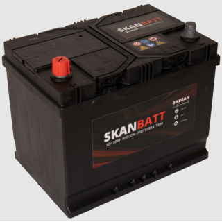 SKANBATT Fritidsbatteri 12V 80AH 600CCA (256x174x205/225mm) +venstre