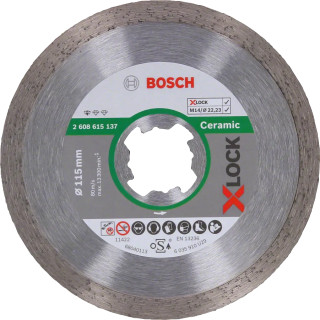 BOSCH DIAMANTSKIVE X-LOCK STD CERAMIC 22,23X115MM