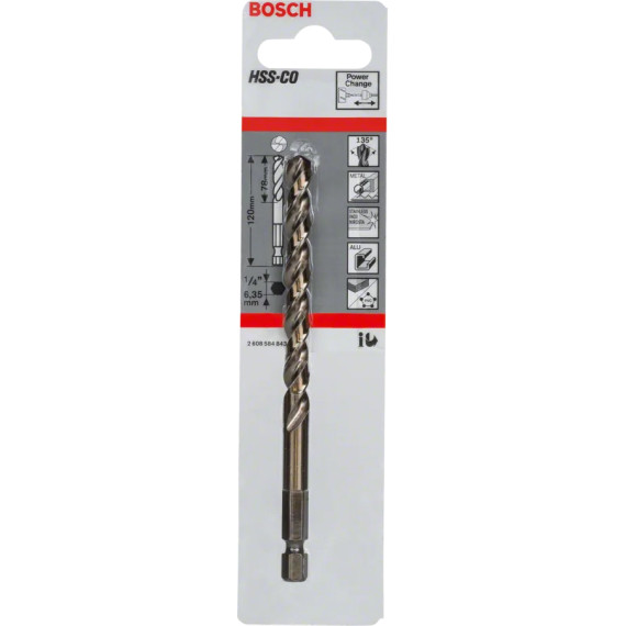BOSCH SENTERBOR HULLSAG HSS-CO 1/4" 3,15X78X120
