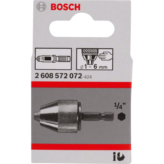 BOSCH CHUCK 1-6MM, 1/4" BITS INNFESTING
