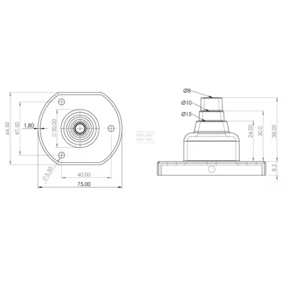 TILHENGERKONTAKT TETTNING GUMMI, KRAMP
