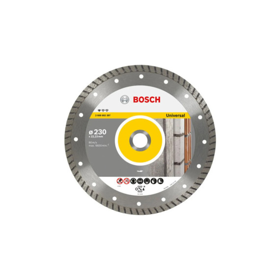 BOSCH DIAMANTSKIVE PROF UNIV-TURBO 230X2,6X22,23MM