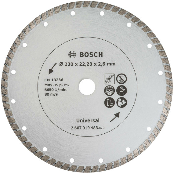 BOSCH DIAMANTSKIVE UNIVERSAL TURBO 230X2,6X22,23MM