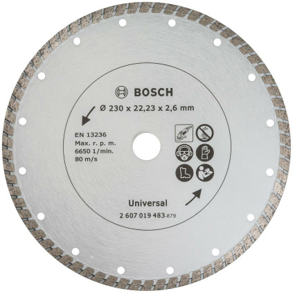 BOSCH DIAMANTSKIVE UNIVERSAL TURBO 230X2,6X22,23MM