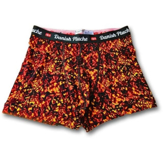 Boxershorts Dansk plysj rød str L