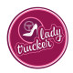 Lady Trucker, klistremerke 10cm