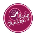 Lady Trucker, klistremerke 10cm