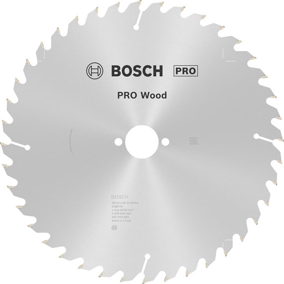 BOSCH SIRKELSAGBLAD PRO WOOD Ø254X30x2,8/1,8MM 40T 20GR