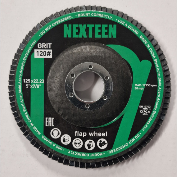 Lamellrondell P80 10stk 125X22.23, Nexteen