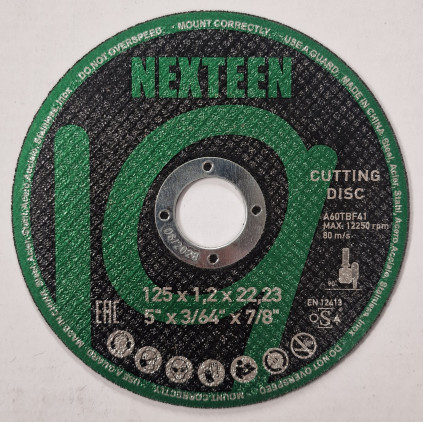 Kappeskive metall 1stk 125X1.2X22.23, Nexteen