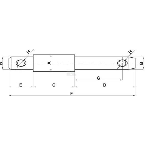 Trekkstangbolt 22x28x22mm Kat.1/2 Kramp