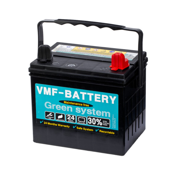 VMF Plenklipper batteri 12V 28AH 250CCA (205x132x159/186mm) +høyre 12N24-3