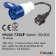 PROX 230V 16A ADAPTER SCHUKO - CEE M/KABEL 0,2M