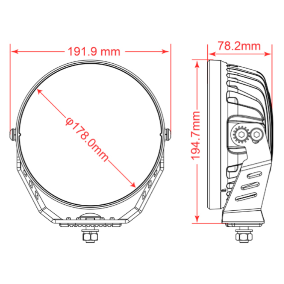 EKSTRALYS 7" M/DRL LED 80W 6720LM, LIGHTSTORM